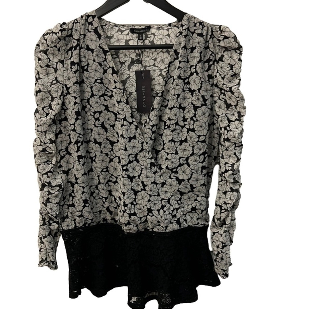 NWT Dynamite Peplum Top